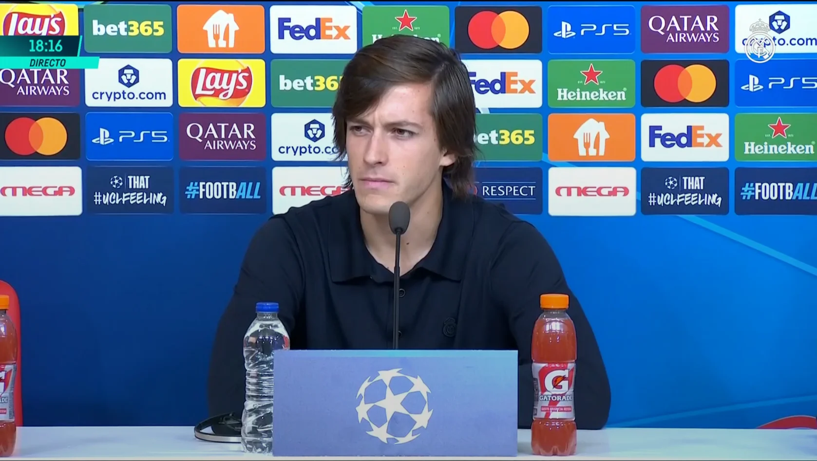 Álvaro Carreras: «El ambiente del vestuario del Real Madrid es muy bueno» Álvaro Carreras habla en rueda de prensa sobre el ambiente en el vestuario del Real Madrid.