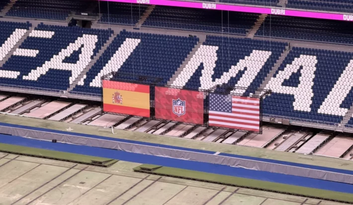 El Bernabéu ya se prepara para el estreno de la NFL en España