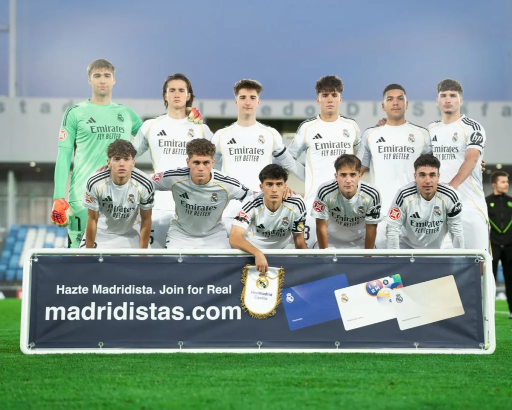 La alineación del Real Madrid Castilla de Álvaro Arbeloa frente al Talavera.
