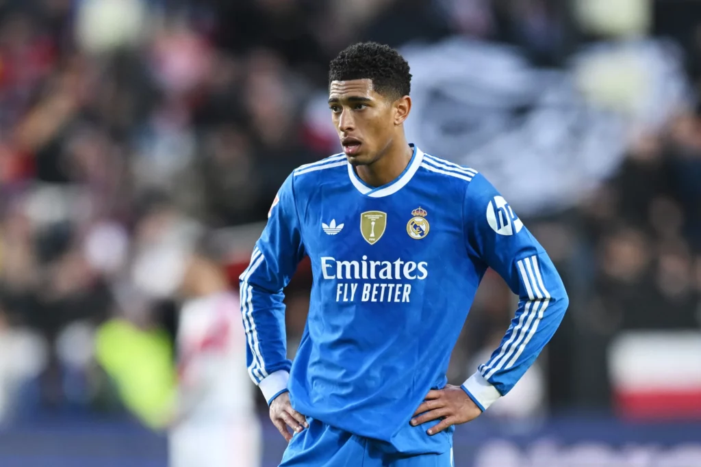 Bellingham, durante el empate del Rayo Vallecano y el Real Madrid.