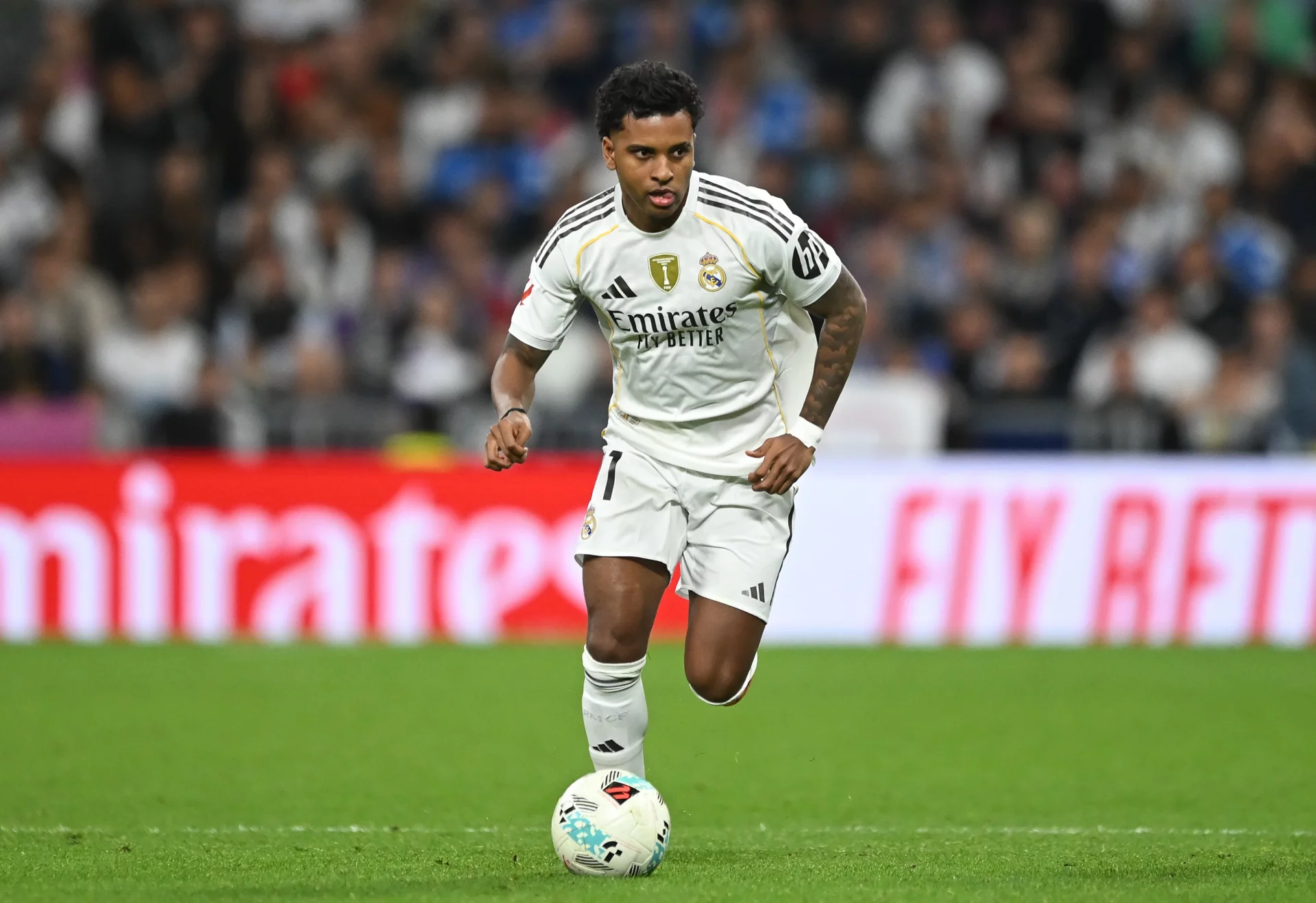 Rodrygo Goes, durante un partido con el Real Madrid esta temporada