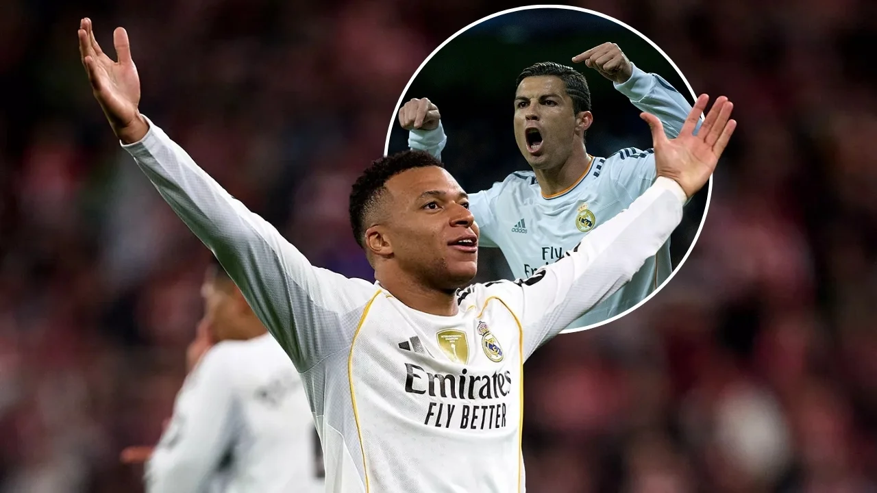 Mbappé y Cristiano Ronaldo celebran un gol durante su etapa en el Real Madrid