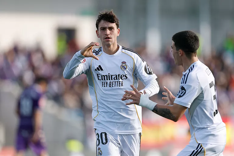 Mesonero celebra su gol ante el Guadalajara