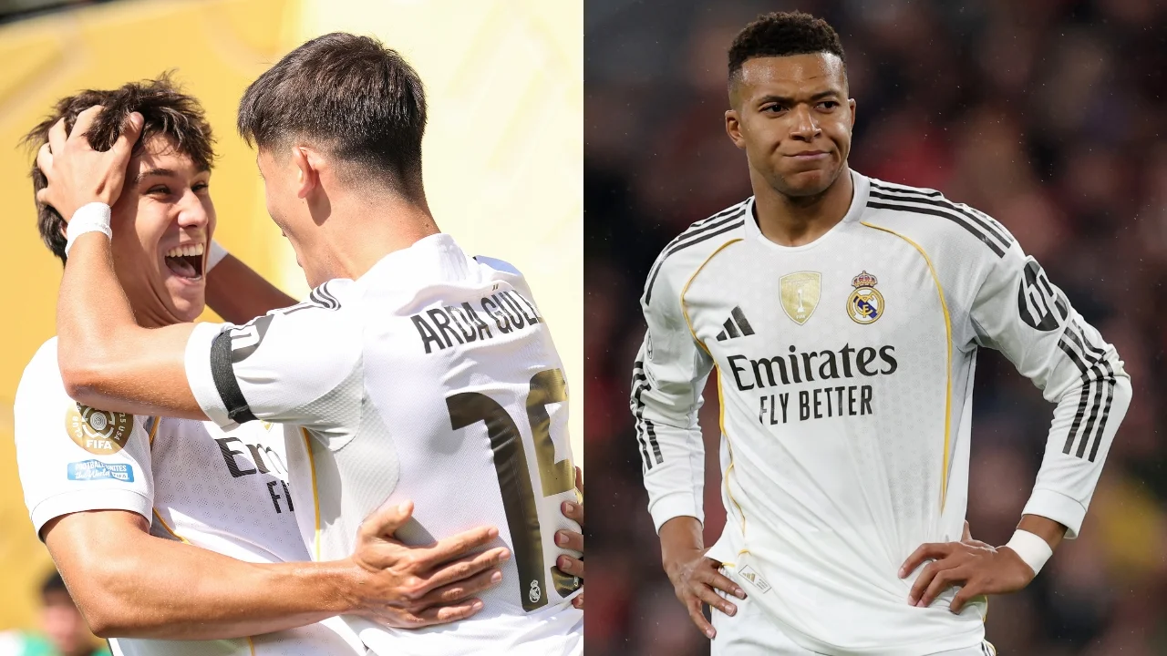 Gonzalo y Güler celebran un gol en verano y Mbappé está contrariado en invierno, mostrando el contraste en la temporada del Real Madrid.