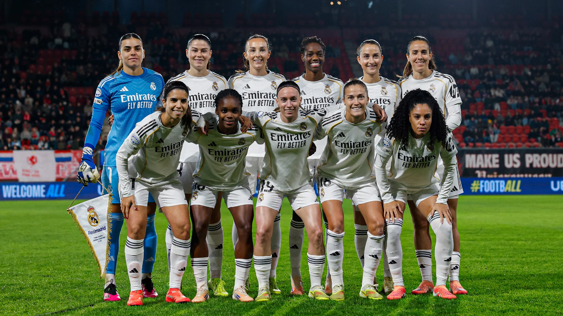 La alineación del Real Madrid Femenino en su partido contra el FC Twente.