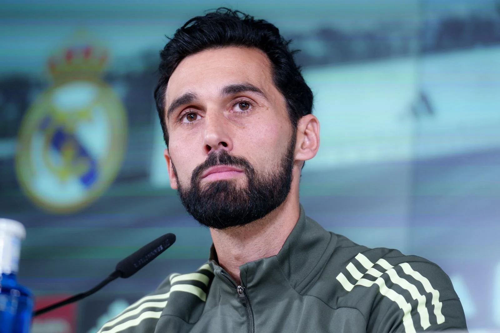 Álvaro Arbeloa, durante sus declaraciones sobre el pasado en rueda de prensa.