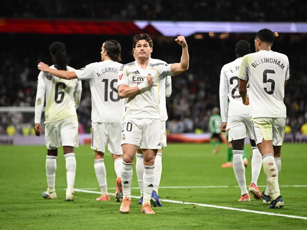 Fran García fue el más destacado de los suplentes en la goleada del Real Madrid al Betis.