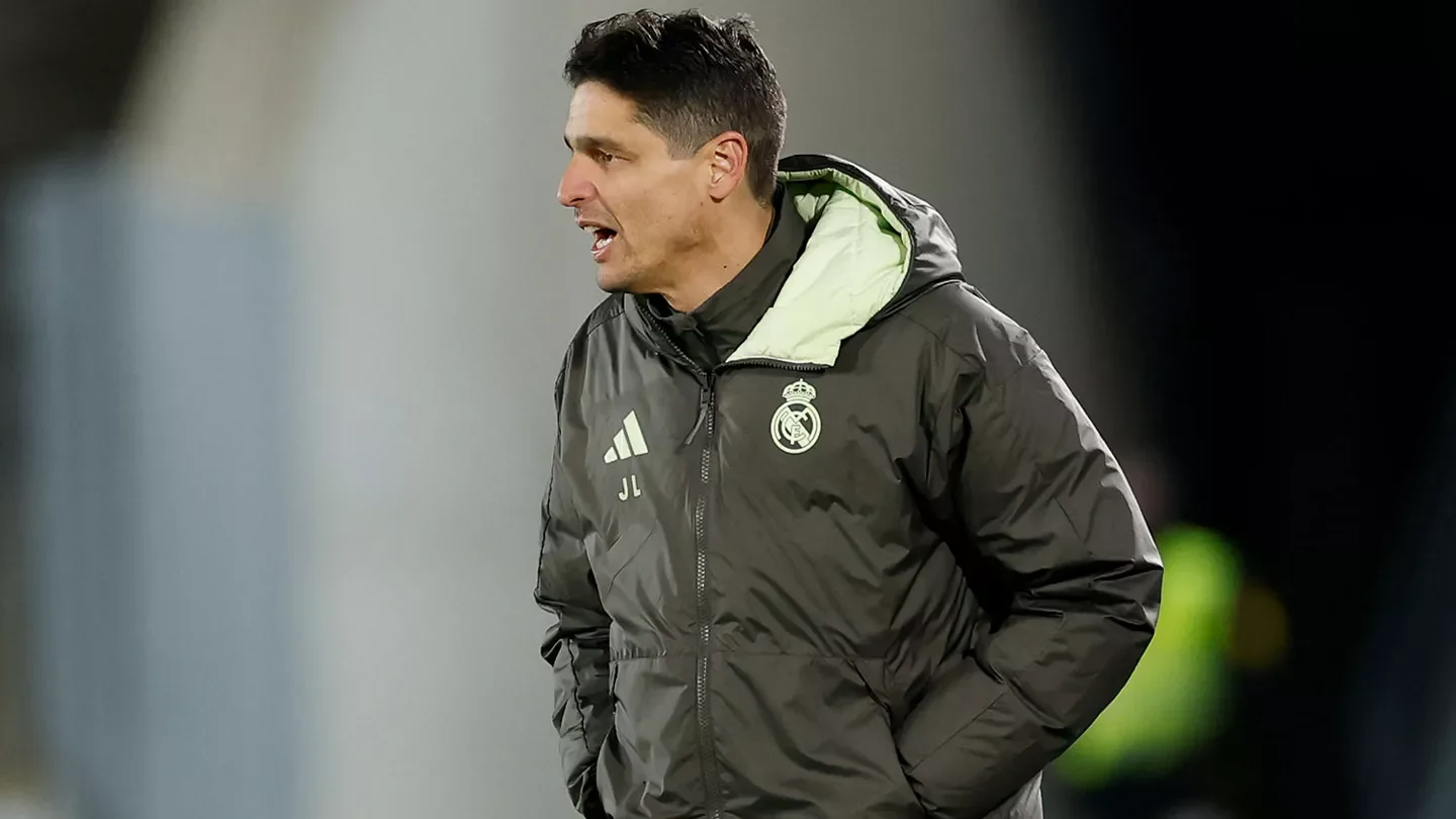Julián López durante un partido con el Real Madrid Castilla