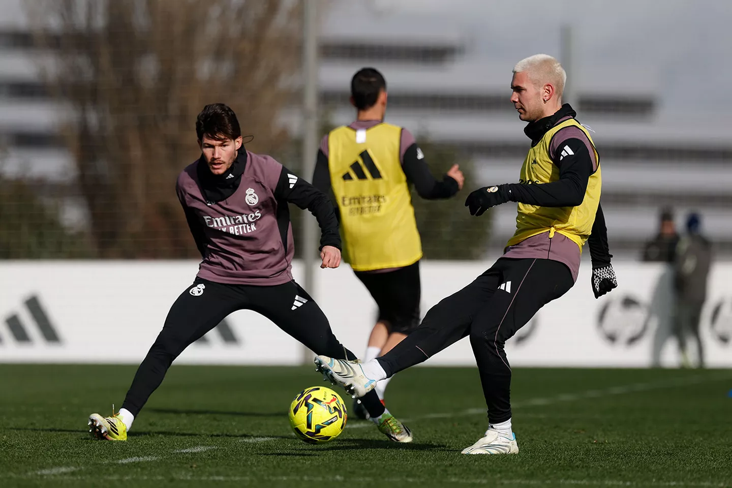 Mastantuono, durante el último entrenamiento antes del partido entre Real Madrid y Villarreal.
