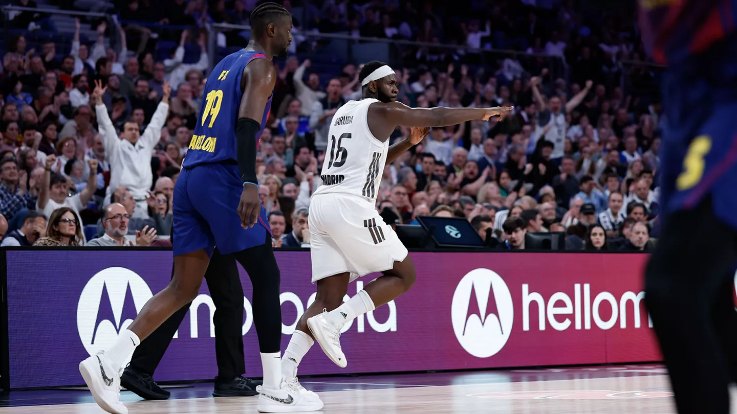 Garuba fue el mejor en la victoria del Real Madrid contra el Barça en el Clásico por 80-61
