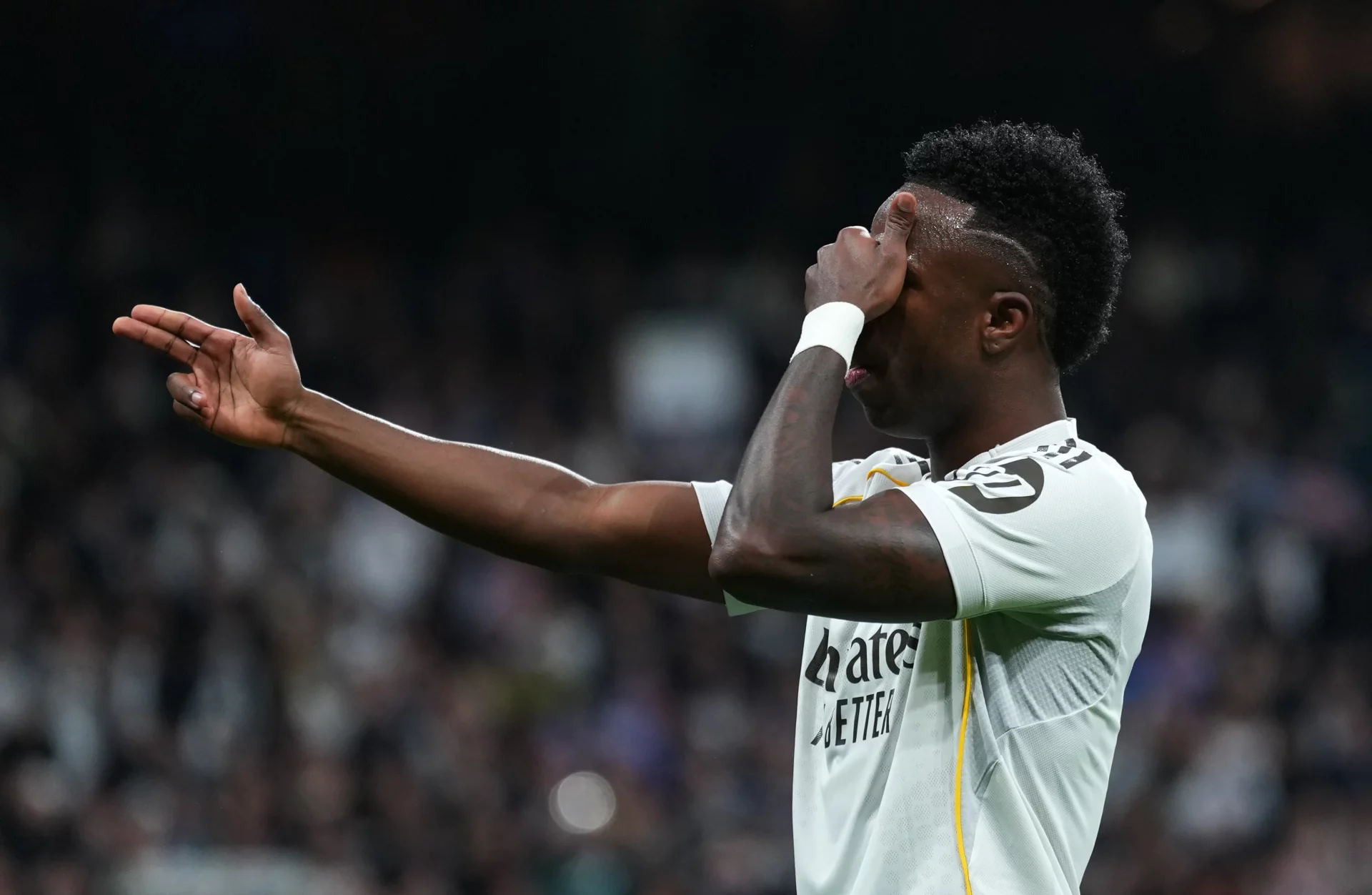 Vinicius celebra el gol con el que acaba con su sequía en LaLiga.