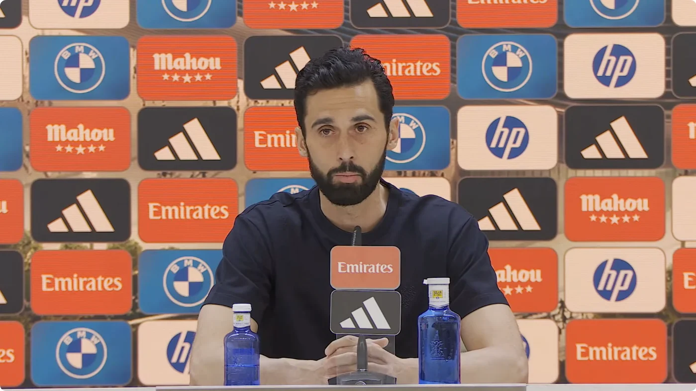 Álvaro Arbeloa, durante la rueda de prensa tras el Real Madrid 0-1 Getafe.