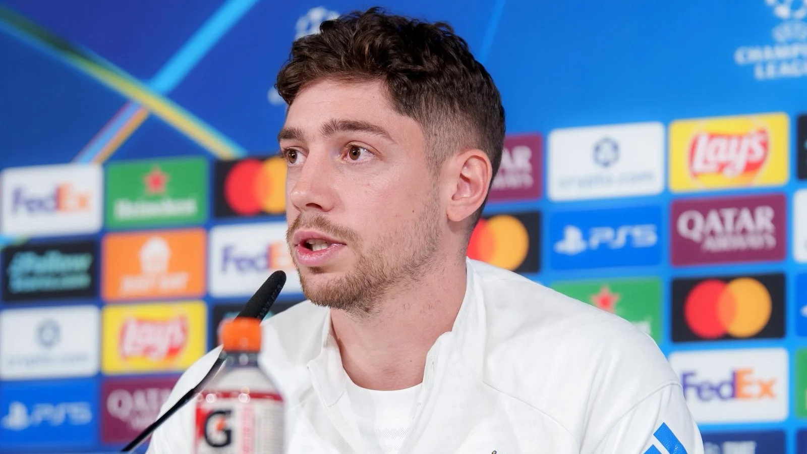 Fede Valverde, durante la rueda de prensa previa al partido contra el Manchester City.