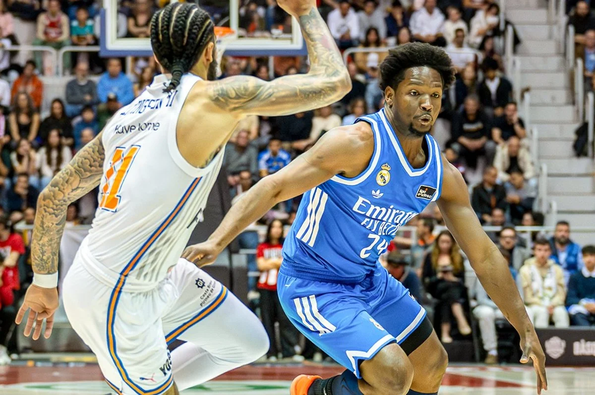 Andrés Feliz durante el partido de Liga Endesa entre Bàsquet Girona y Real Madrid.