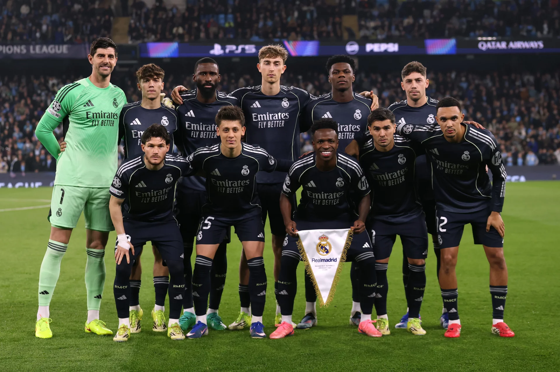 La alineación del Real Madrid en la victoria ante el Manchester City por 1-2.