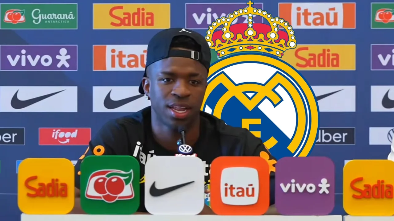 Vinicius tiene claro su futuro: «Pienso jugar en el Real Madrid por mucho tiempo» Vinicius habla en rueda de prensa con Brasil sobre su futuro en el Real Madrid.