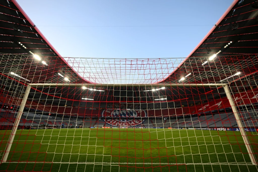 El Allianz Arena preparado para un partido de Champions League.