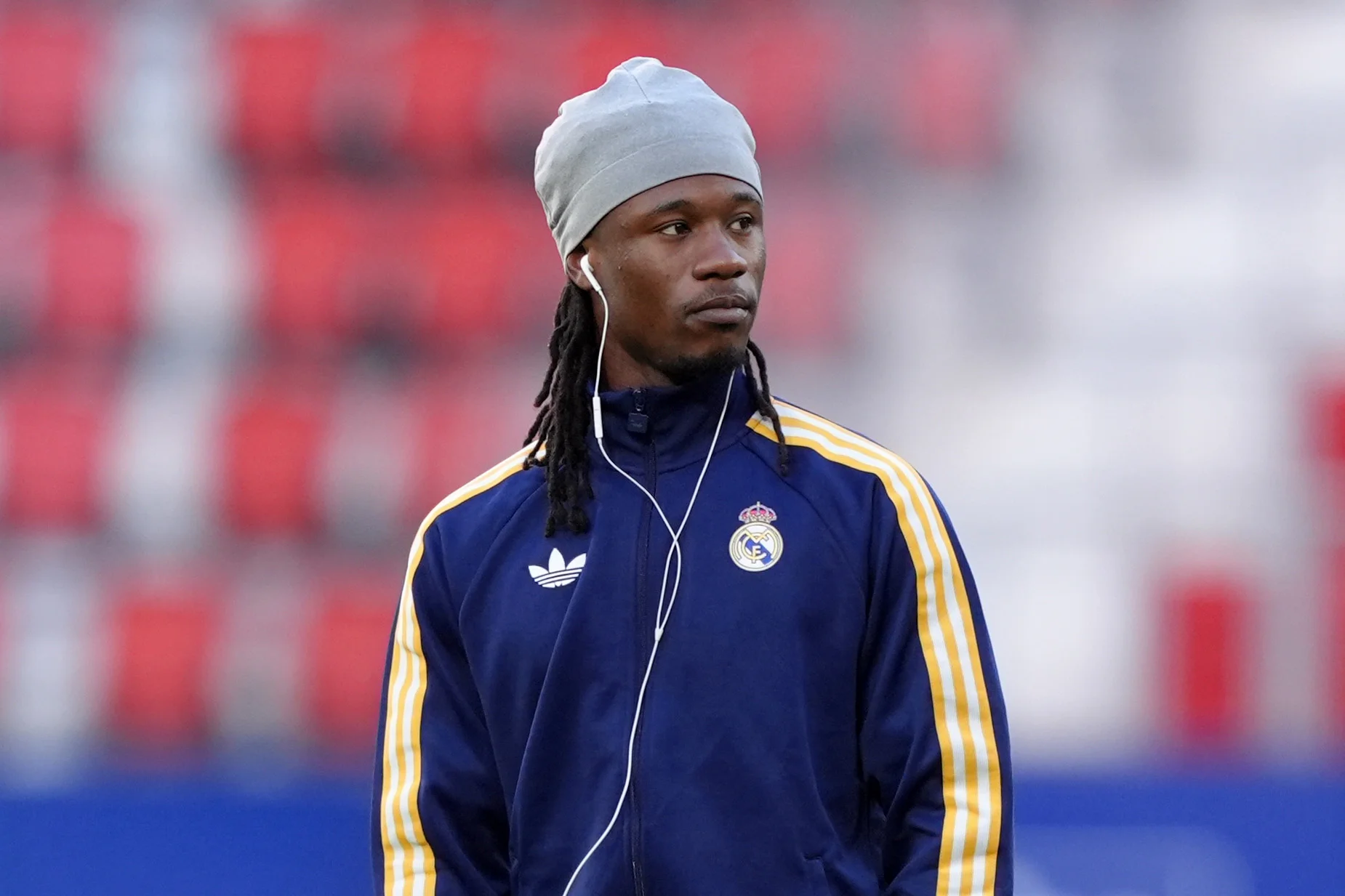 Camavinga, ante su última ‘bala’ en el Real Madrid Eduardo Camavinga, con rostro serio antes de un partido con el Real Madrid.