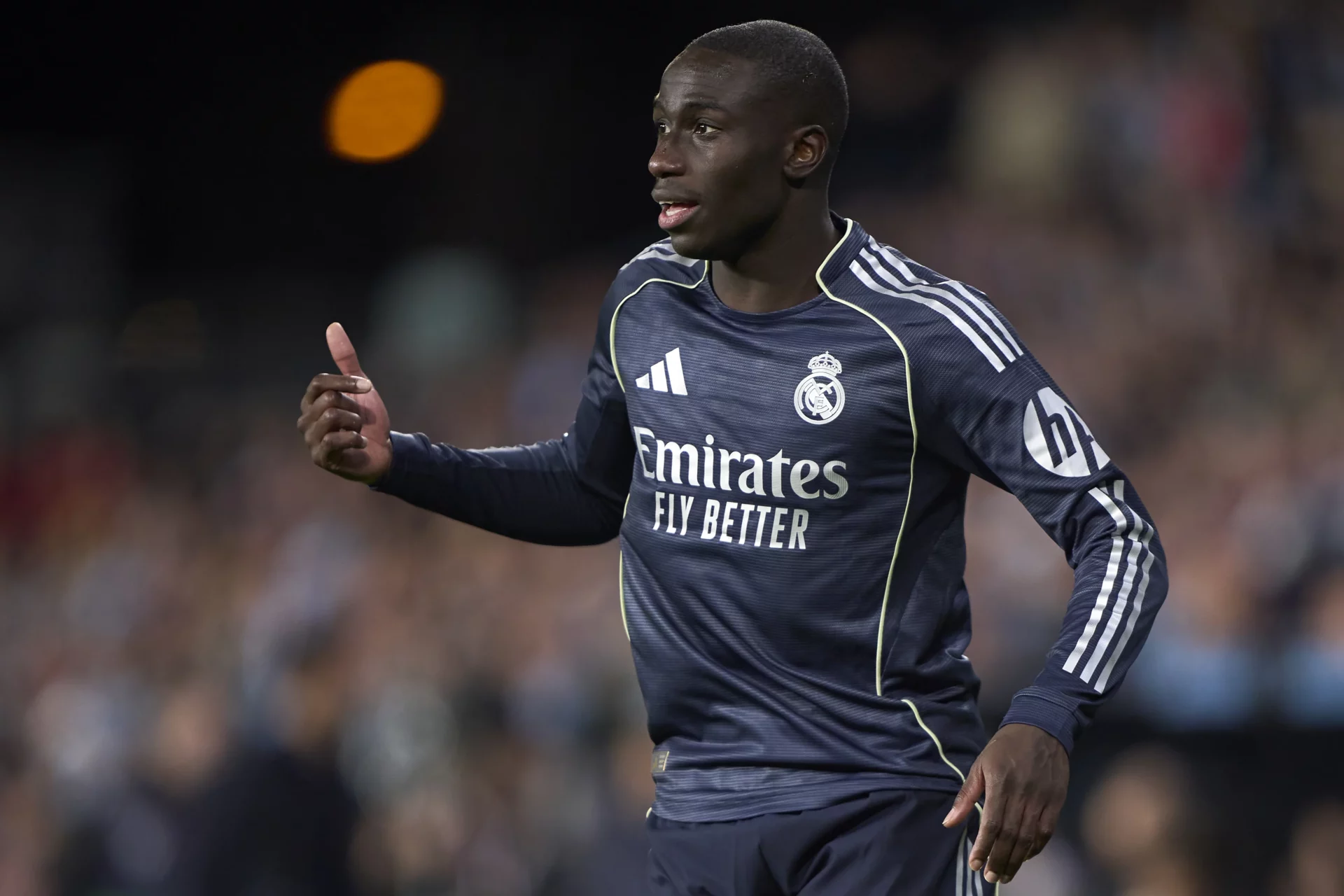 Ferland Mendy, durante un partido del Real Madrid esta temporada
