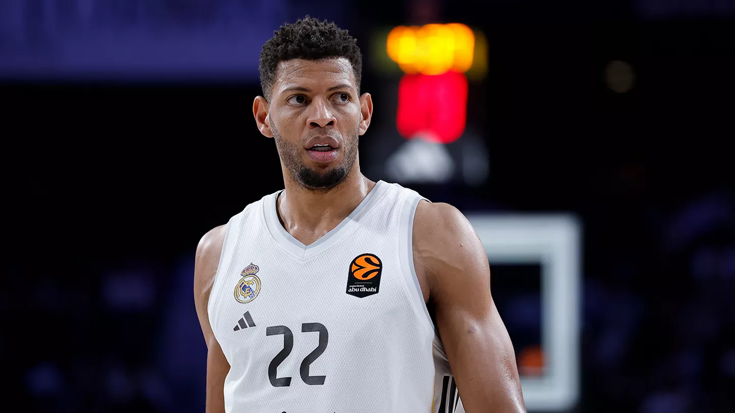 Edy Tavares, antes de sufrir una lesión de rodilla con el Real Madrid