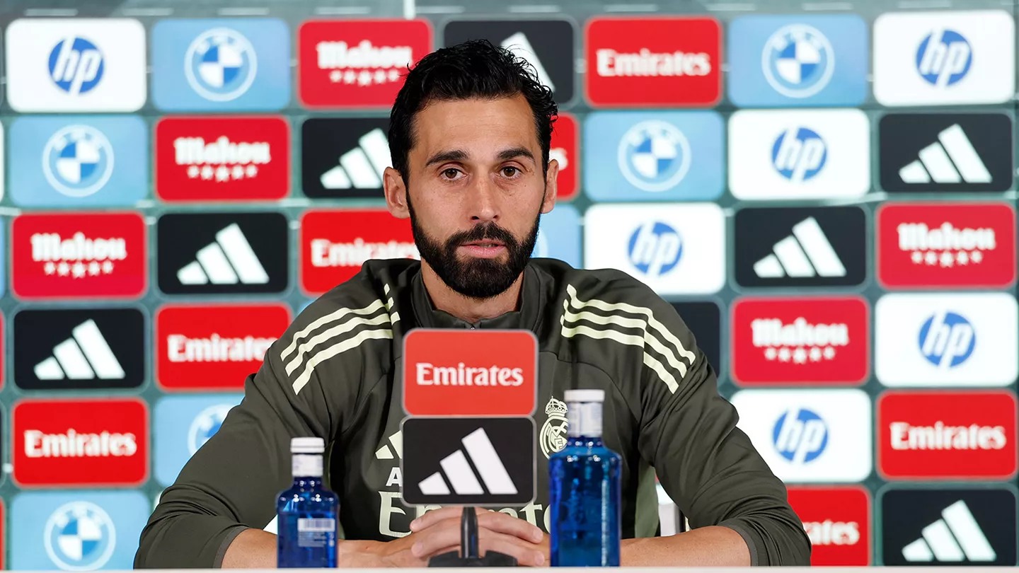 Álvaro Arbeloa durante la rueda de prensa previa al partido entre Real Madrid y Sevilla.