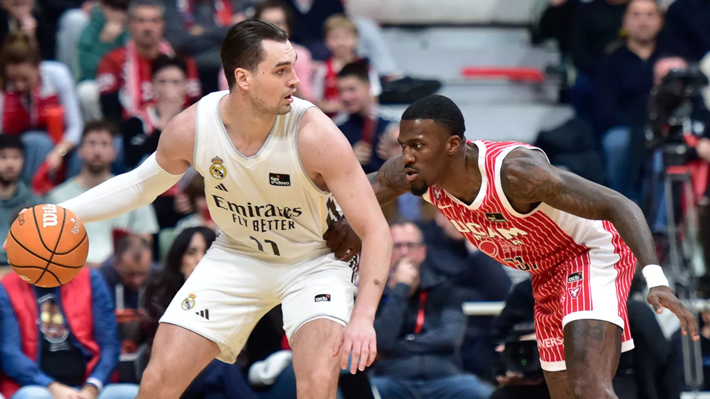 Mario Hezonja durante un partido de Liga Endesa entre Real Madrid y UCAM Murcia.
