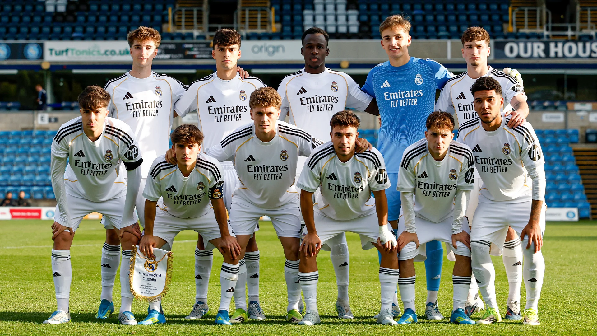 La alineación del Real Madrid Castilla en la final de la Premier League International Cup.