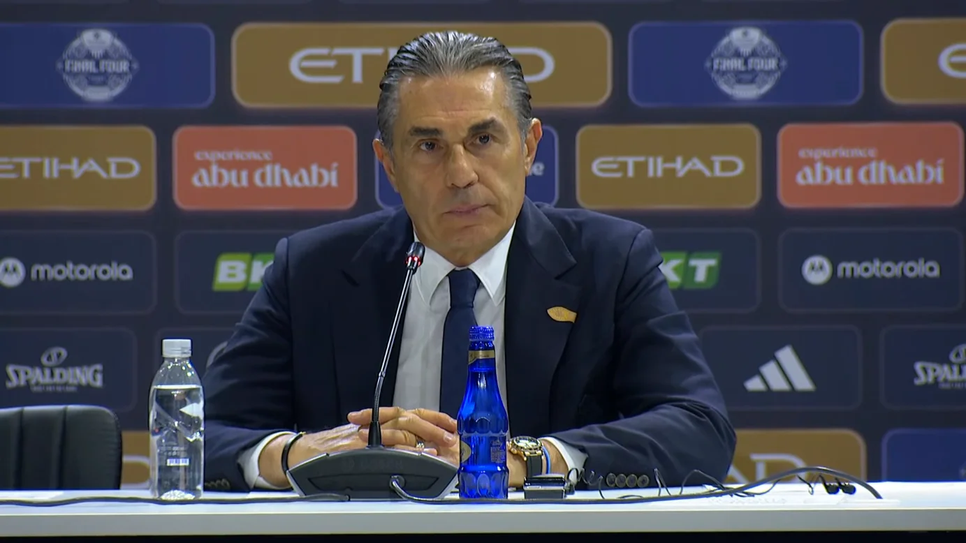 Sergio Scariolo habla sobre la lesión de Usman Garuba en rueda de prensa durante la Final Four de la Euroliga.
