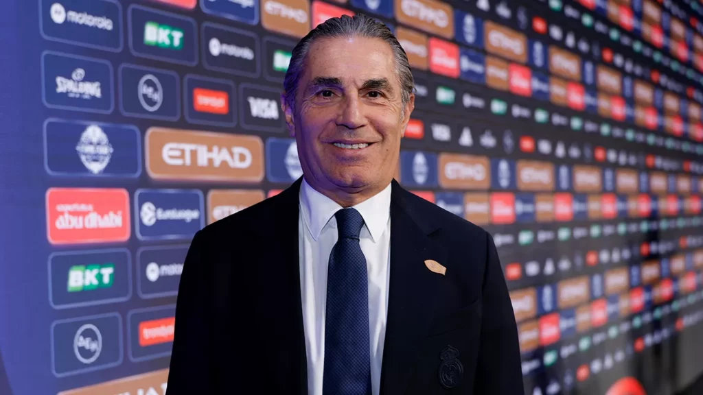 Sergio Scariolo posa durante la rueda de prensa previa a la semifinal de Euroliga entre Real Madrid y Valencia Basket.