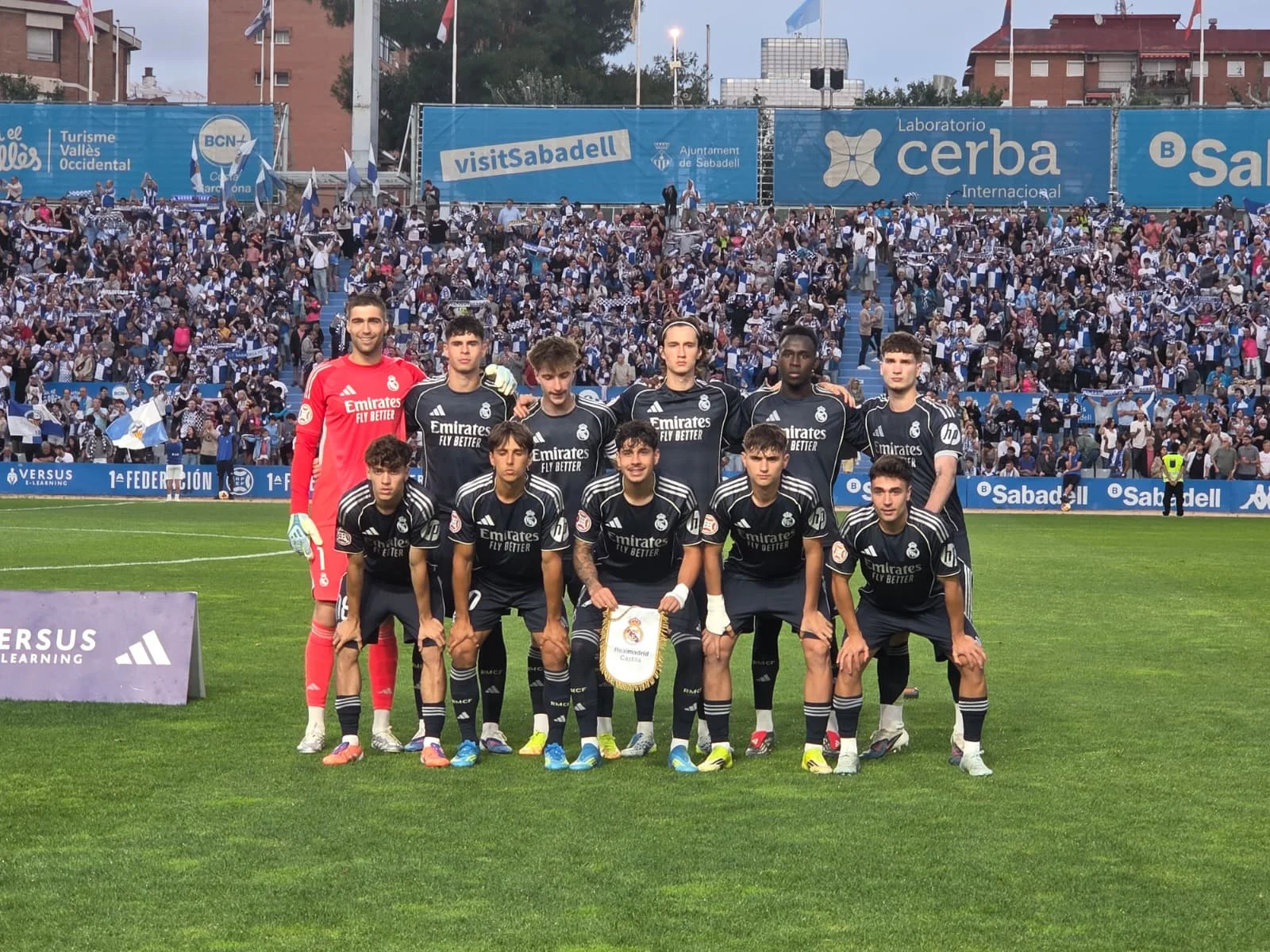 La alineación del Real Madrid Castilla en la eliminación del playoff de ascenso ante el Sabadell.