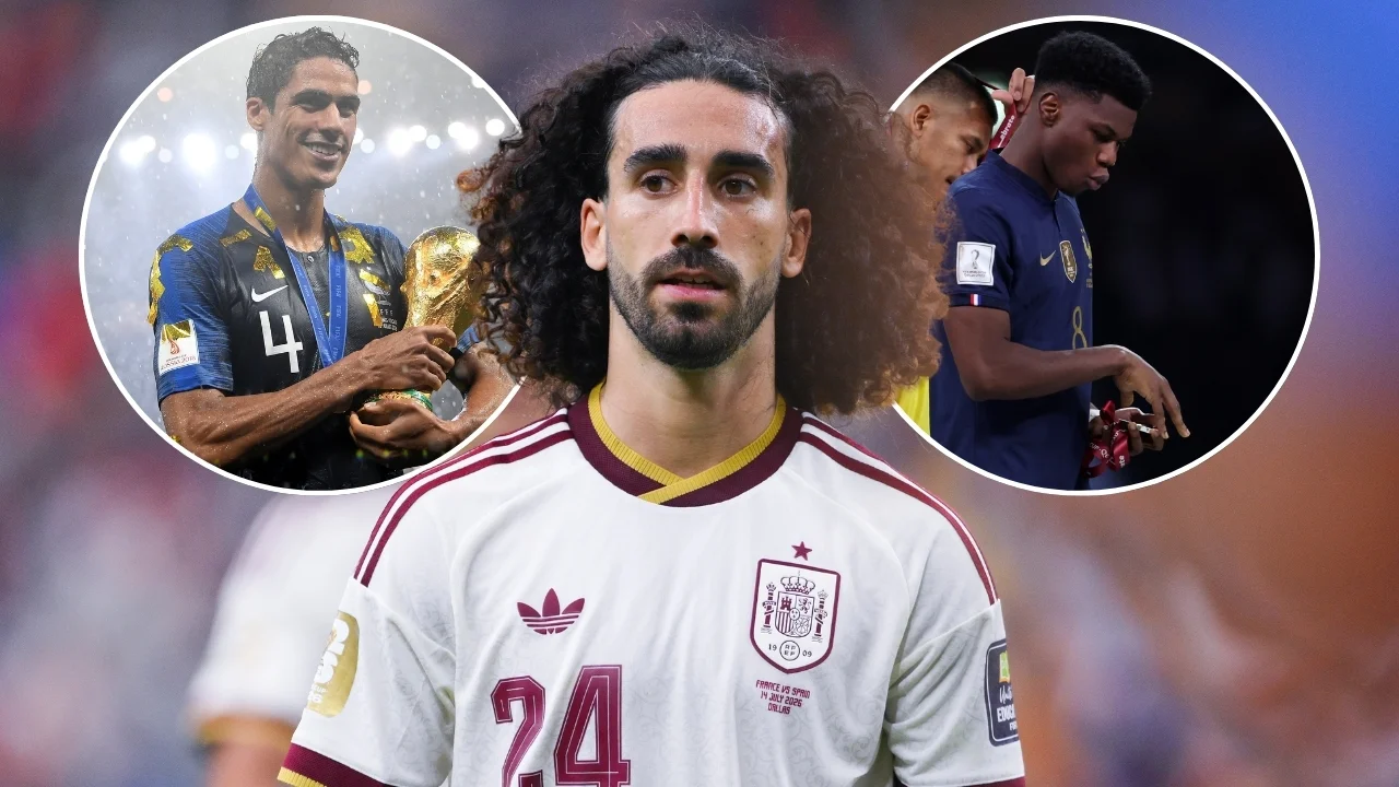 Así les fue a los jugadores del Real Madrid en las finales de los Mundiales Marc Cucurella, Raphael Varane y Aurélien Tchouaméni, tres de los últimos jugadores del Real Madrid en finales de Mundiales.