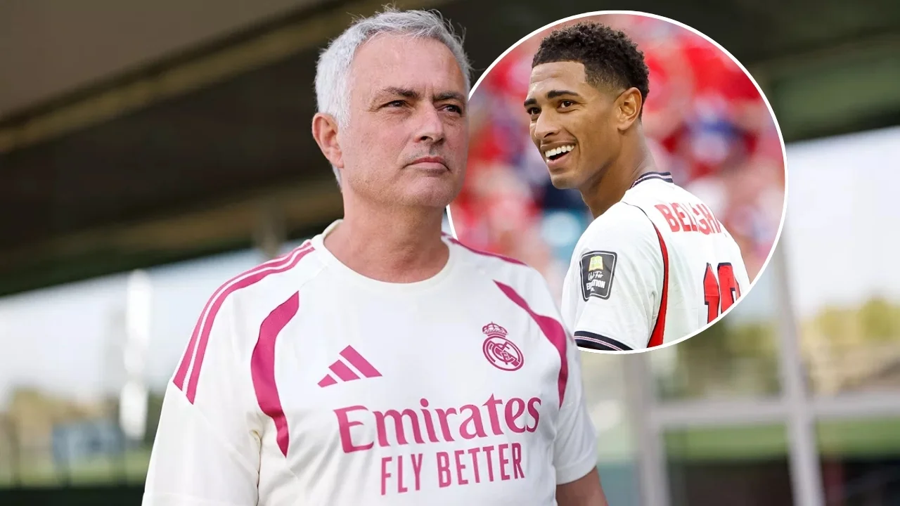 Mourinho se frota las manos con Jude Bellingham Montaje de José Mourinho y Jude Bellingham.