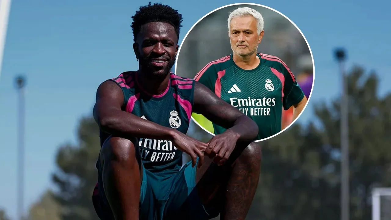 Vinicius habla de Mourinho tras un entrenamiento de pretemporada con el Real Madrid.
