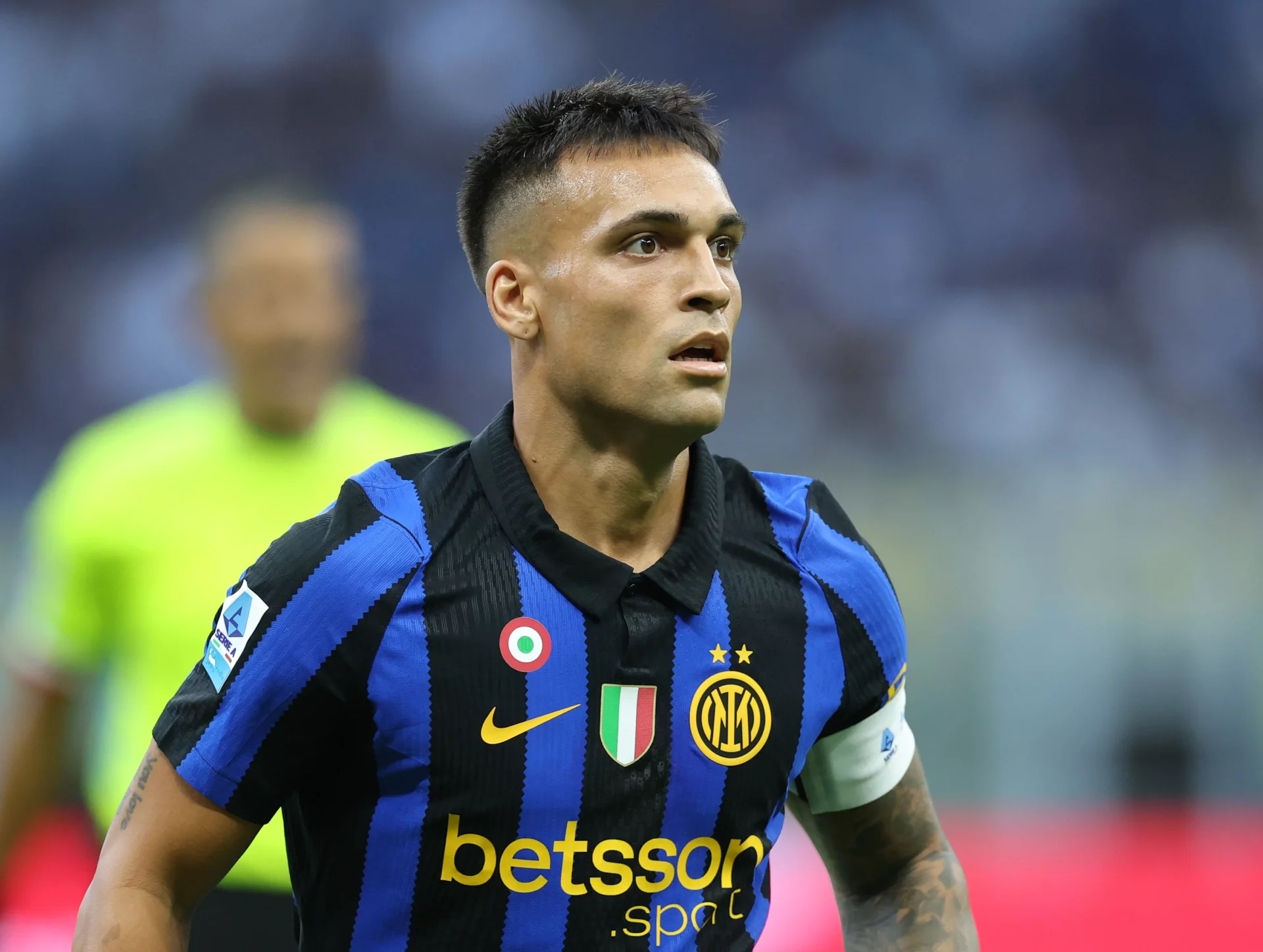 Lautaro Martínez durante un partido del Inter en 2026.